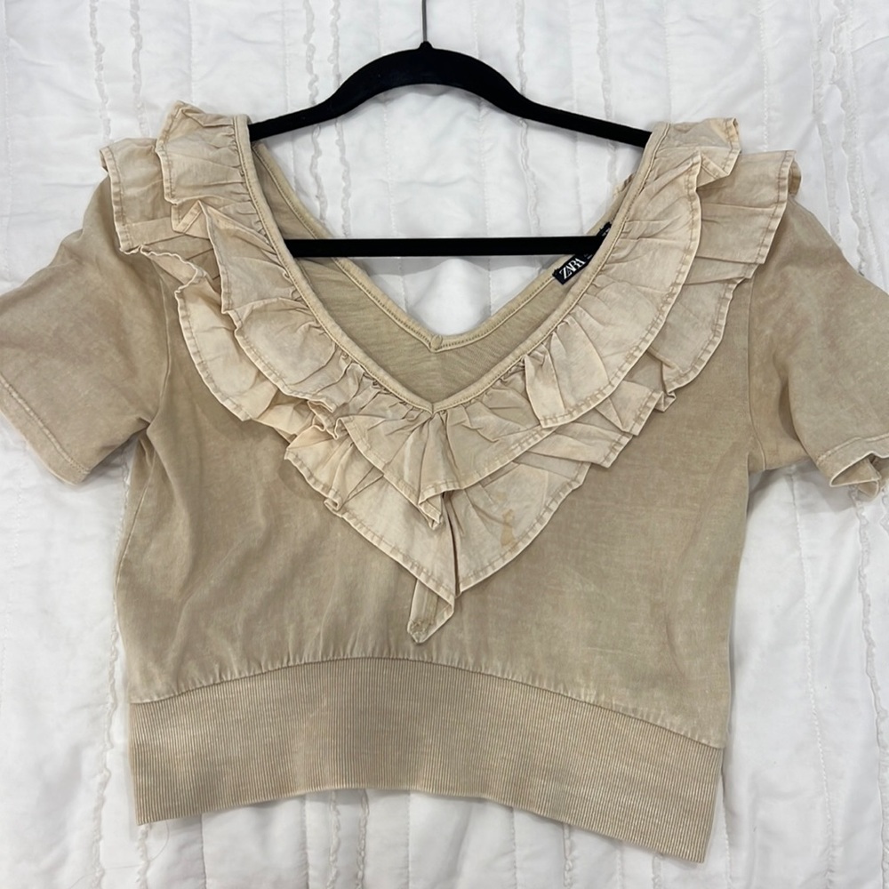 Zara Ruffle Crop Top